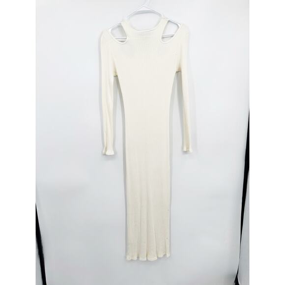 Simon Miller Anz Rib Cutout Bodycon Dress Macademia Size M - Picture 5 of 7